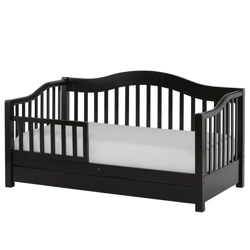 Dream on Me Toddler Day Bed with Storage, Black toddler children's  kids   kids furniture