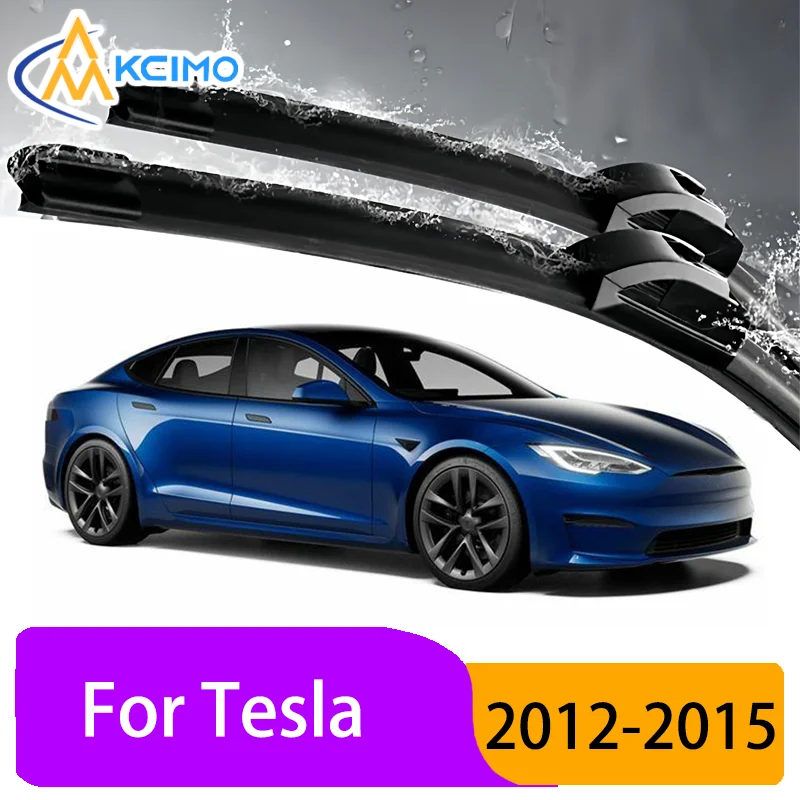 

All Season Silent Front Wiper Blades for Tesla Tesla Model S 2012-2025 Rain Snow Resistant Clear Visibility Guarantee Long-Last