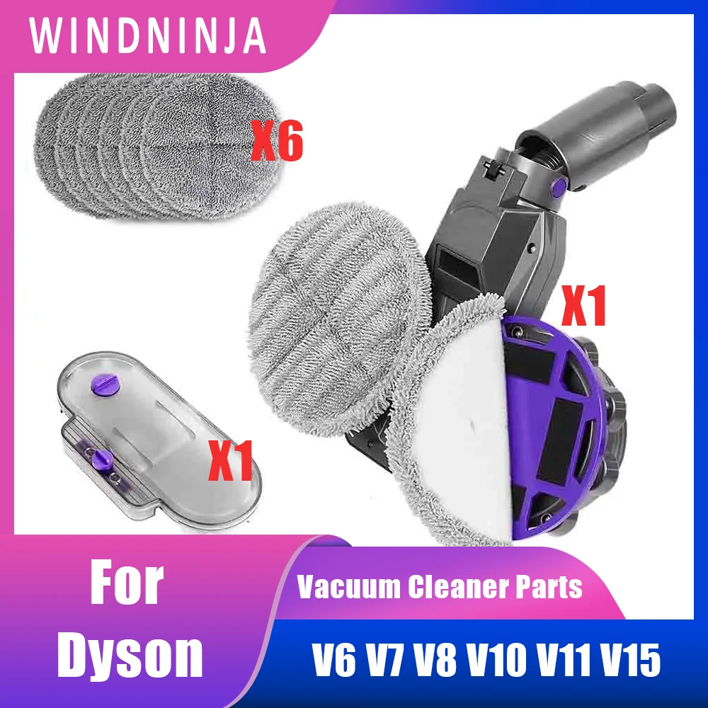 

Премиальная насадка для вакуумной швабры 2-в-1 для Dyson V6 V7 V8 V10 V11 V15, моющаяся насадка для щетки для пола, сменный аксессуар с несколькими поверхностями