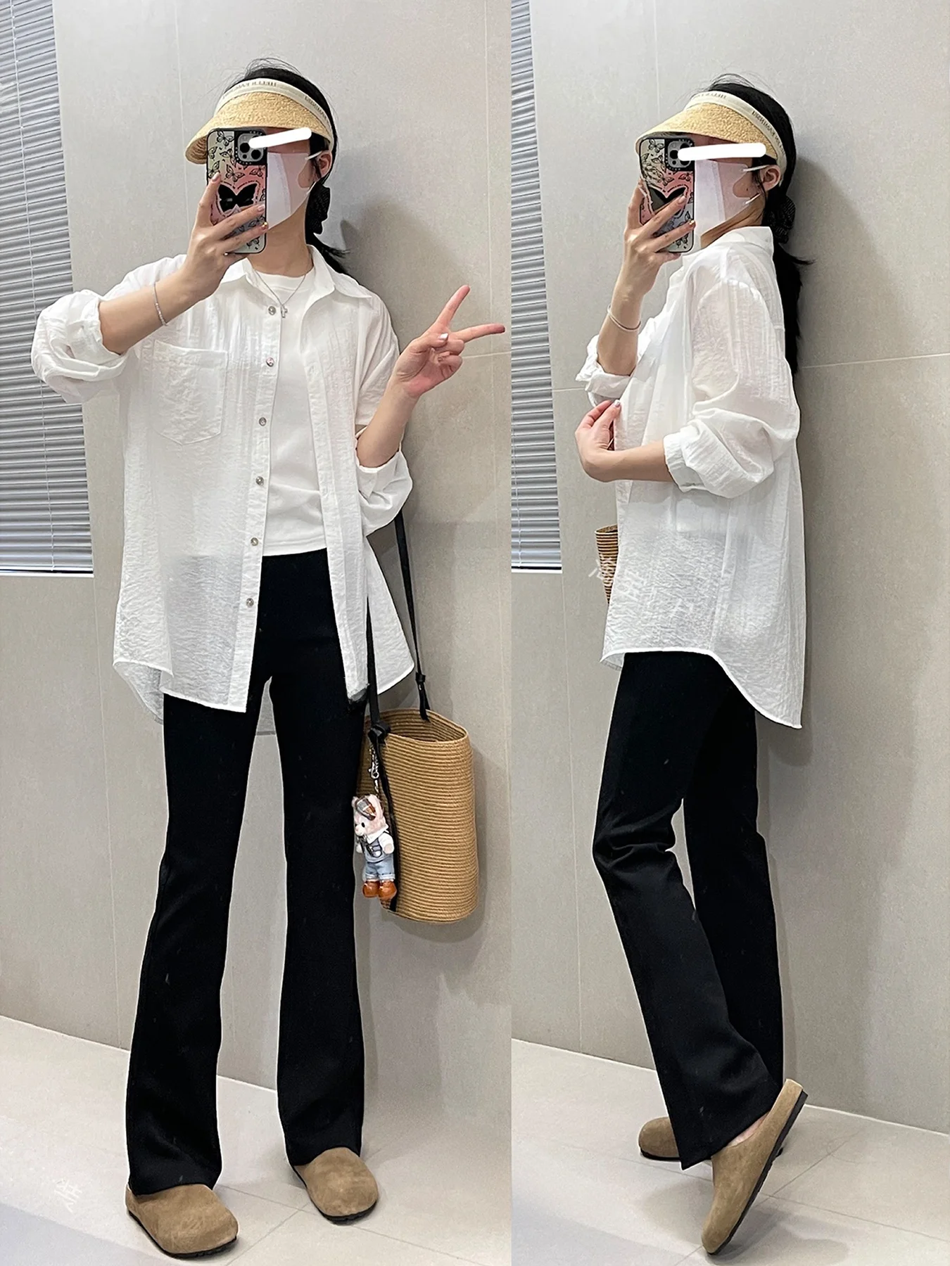 

Легкая белая женская рубашка с длинным рукавом, отложным воротником, на пуговицах, с защитой от солнца, для кондиционированных помещений, повседневный стильный кардиган