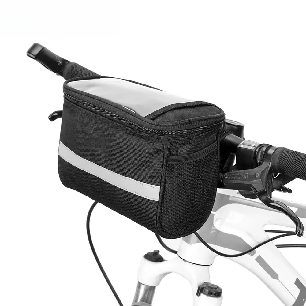 

DOMEN Сумка на передний руль велосипеда Открытый велосипед Светоотражающий ремень Сенсорный чехол для телефона Сумка для езды на велосипеде Корзина на переднюю трубку велосипеда