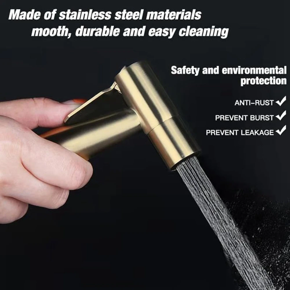 F-T 2 шт. опрыскиватель для биде и унитаза из нержавеющей стали ручной опрыскиватель для биде опрыскиватель для подгузников в ванной комнате для чистки кухни и туалета