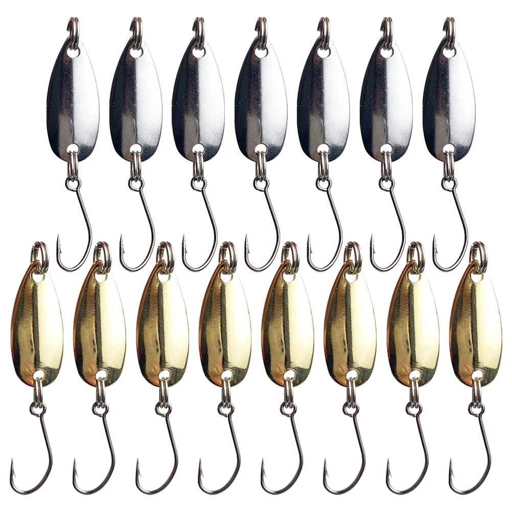 16 Pcs Metal Bait Hook Sinking Hooks for Sea Fishing Artificial Tool Salt Water Fake Baits Lures Spoon Convenient Outdoor