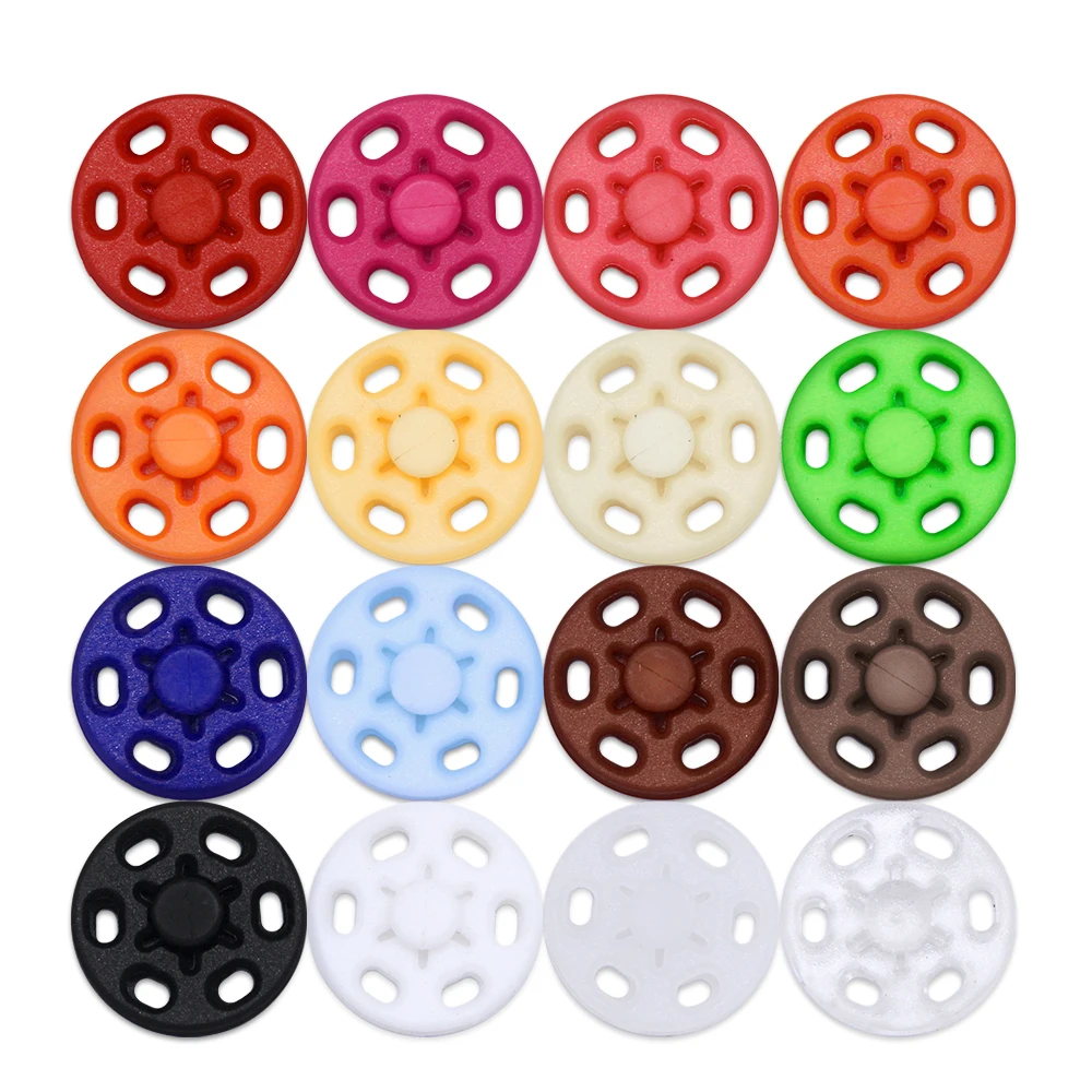 20 sets Small Round Plastic Invisible Snap Fasteners Press Button For Suit Jacket Clasp Mink Coat Accessories DIY