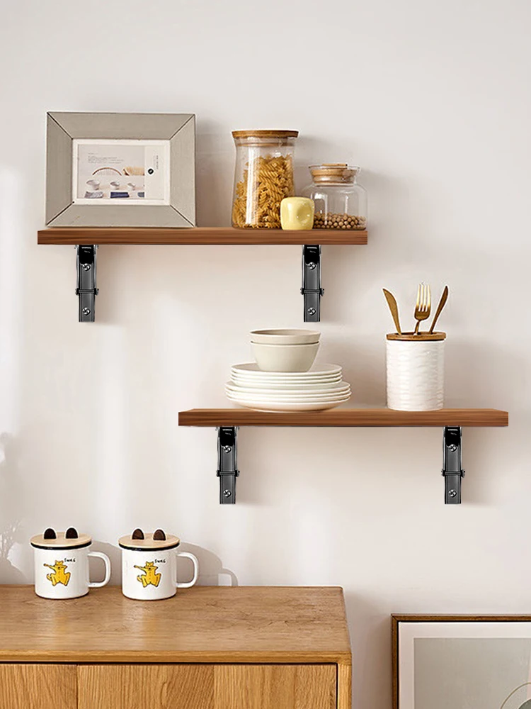 2개 접이식 선반 브래킷 최대 하중 90kg/198lb 플로팅 선반 브래킷 헤비 듀티 작업대 지지대 DIY 홈 테이블 벤치용