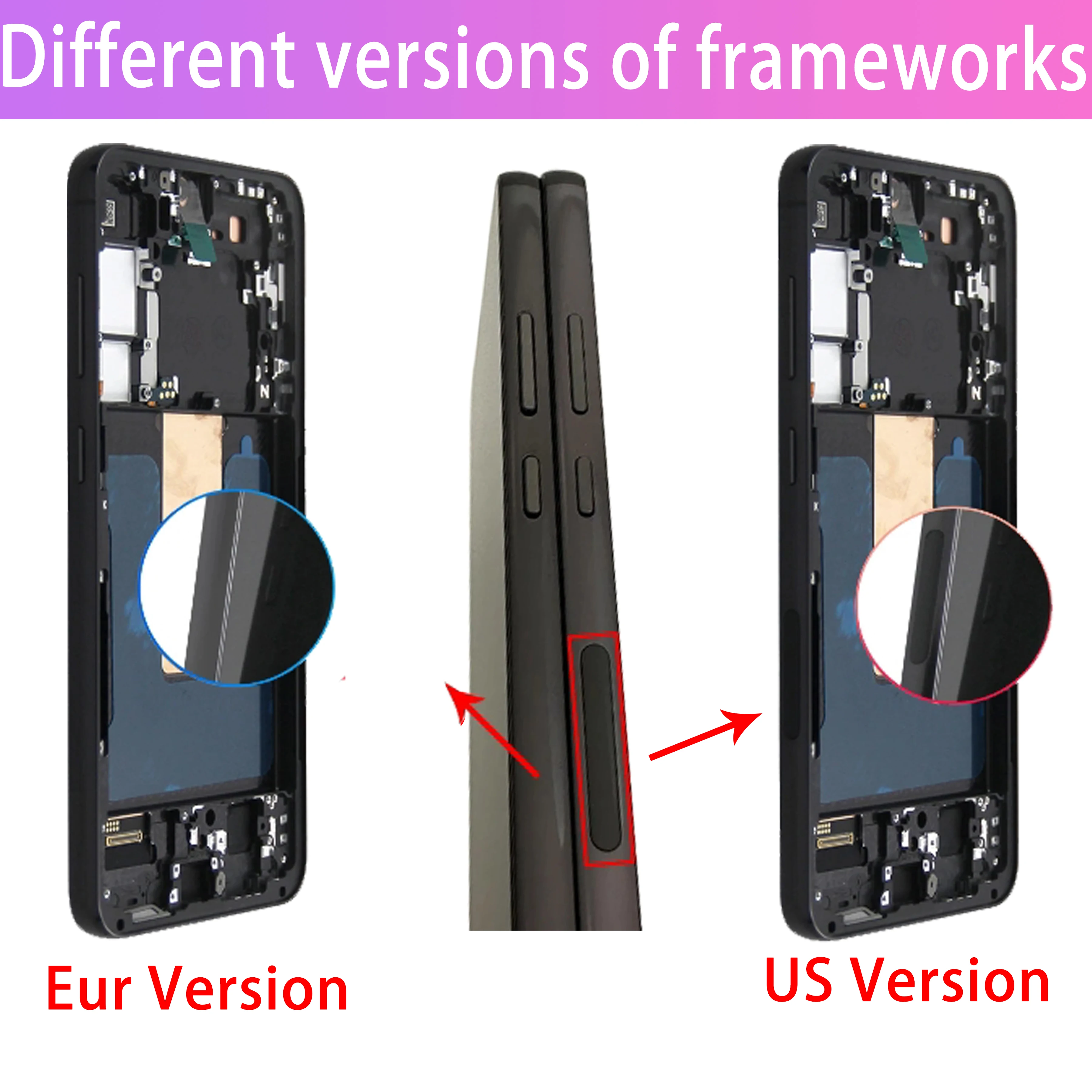 100% work OLED LCD For Samsung S23 Plus S916B S916 Touch Screen Display Digitizer Replacement For Samsung S23+ 5G With Frame