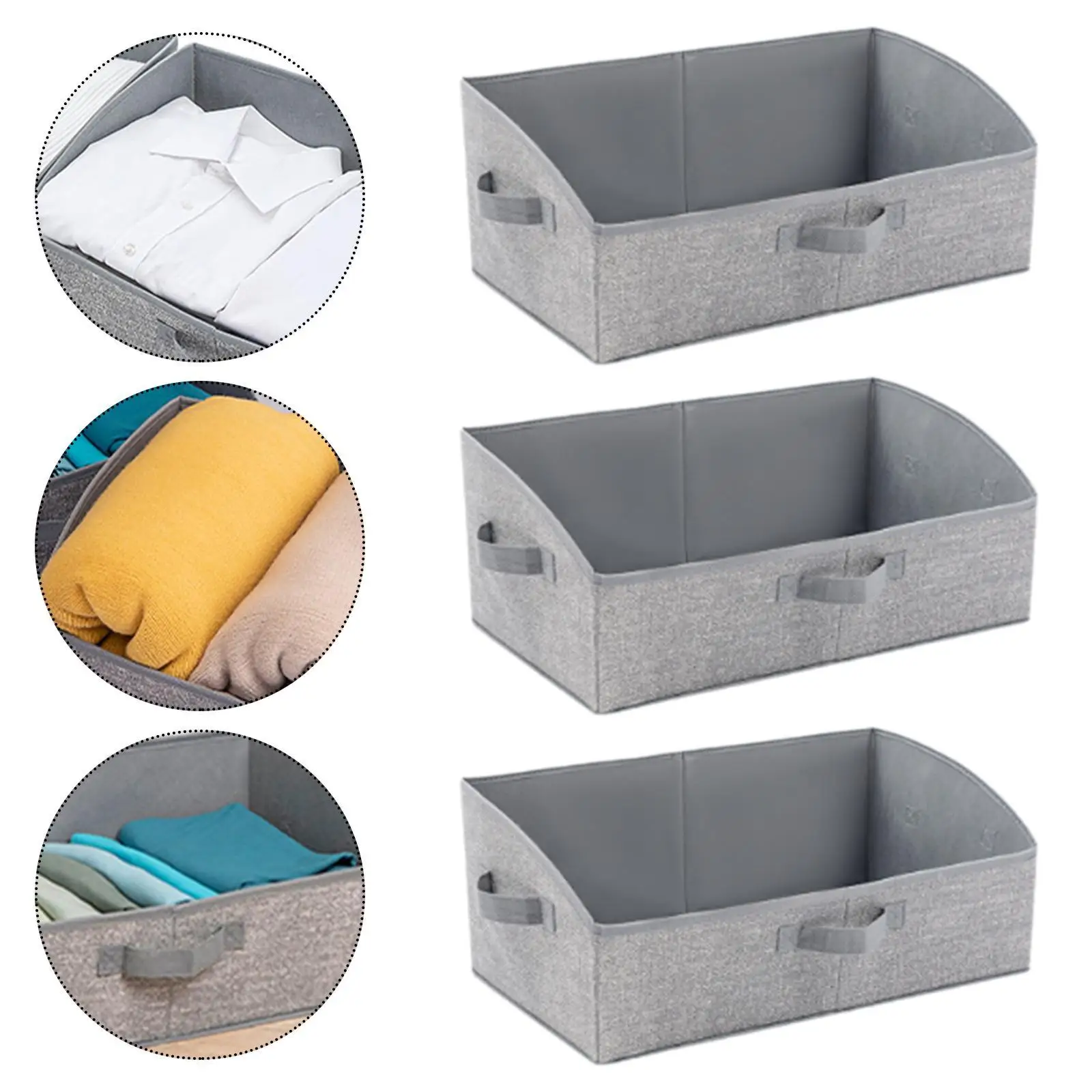 Laundry Room Organizer Foldable Laundry Basket Non Woven Clothes Storage Bin for Home Wardrobe Organization view 6