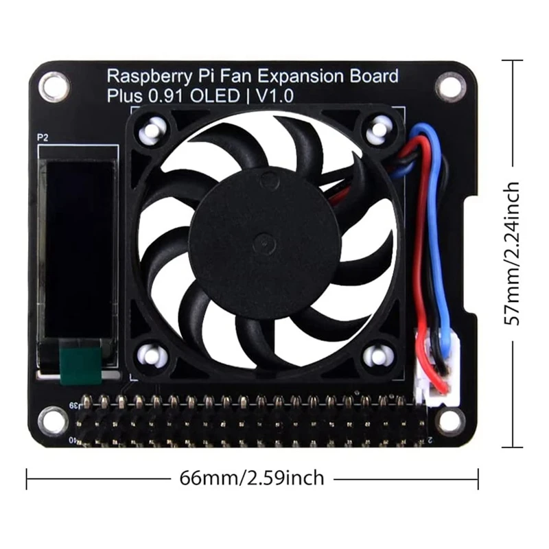 Sombrero de ventilador para Raspberry Pi 4 Modelo B, para Raspberry Pi PWM ventilador GPIO placa de expansión con pantalla OLED de 0,91 pulgadas