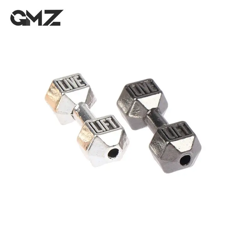 2Pcs Mini Dumbbells 1/12 Dollhouse Miniature Barbell Dumbbells Fitness Gym Model Toys Weights Lifting Equipment