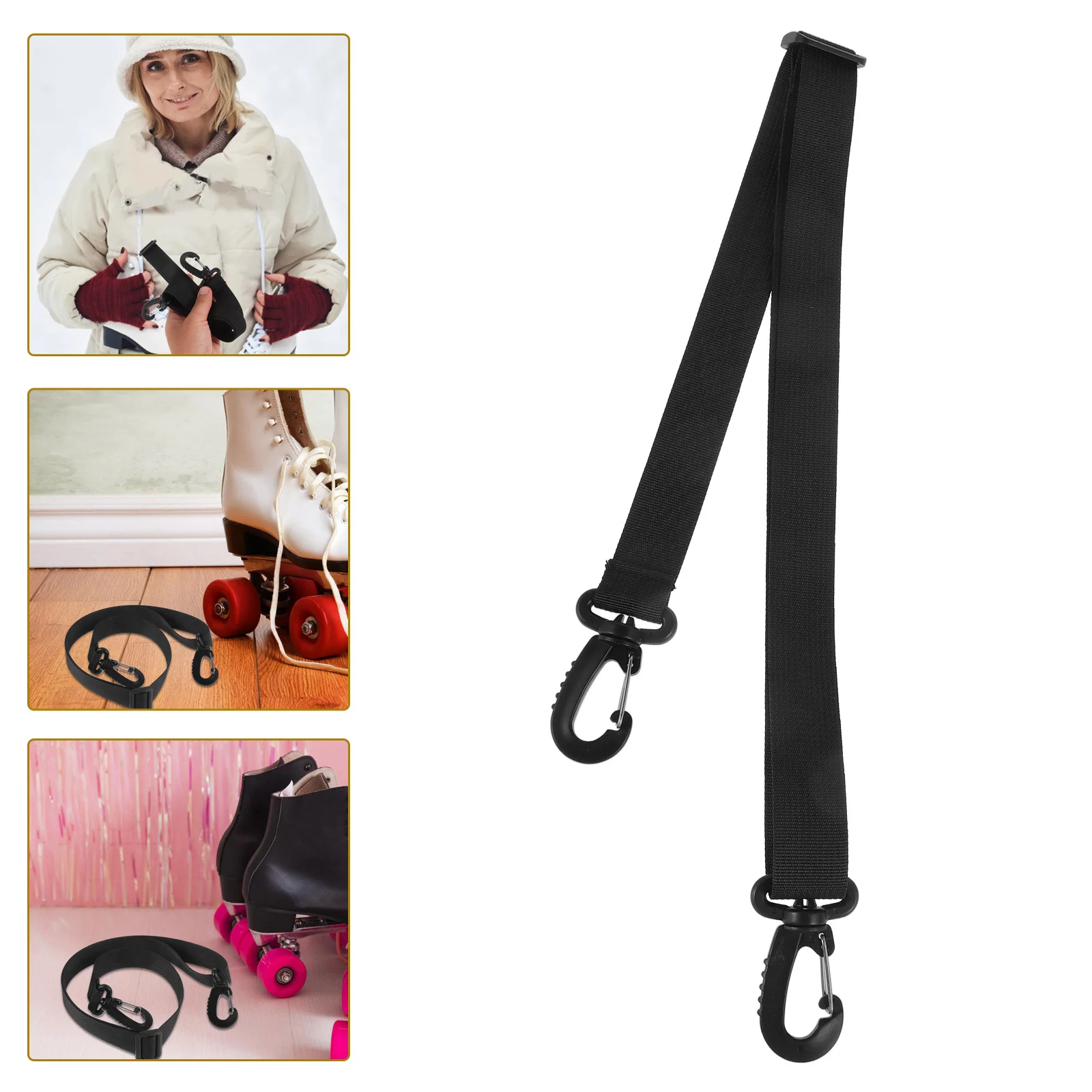 

Ski Board Strap Adjustable For Ski Boots Snowboards Ice Skates Carrying Leash Outdoor Multifunctional Shoulder Hand Strap