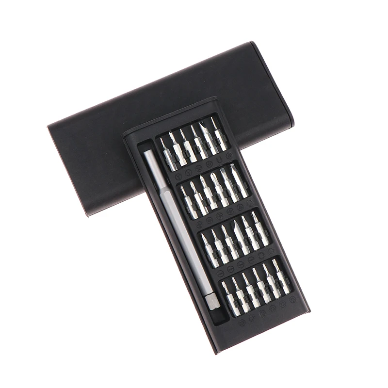 1 Juego de Mini herramientas 25 en 1, juego de destornilladores magnéticos de precisión para reparación de teléfonos y PC, Hardware profesional con puntas hexagonales Torx