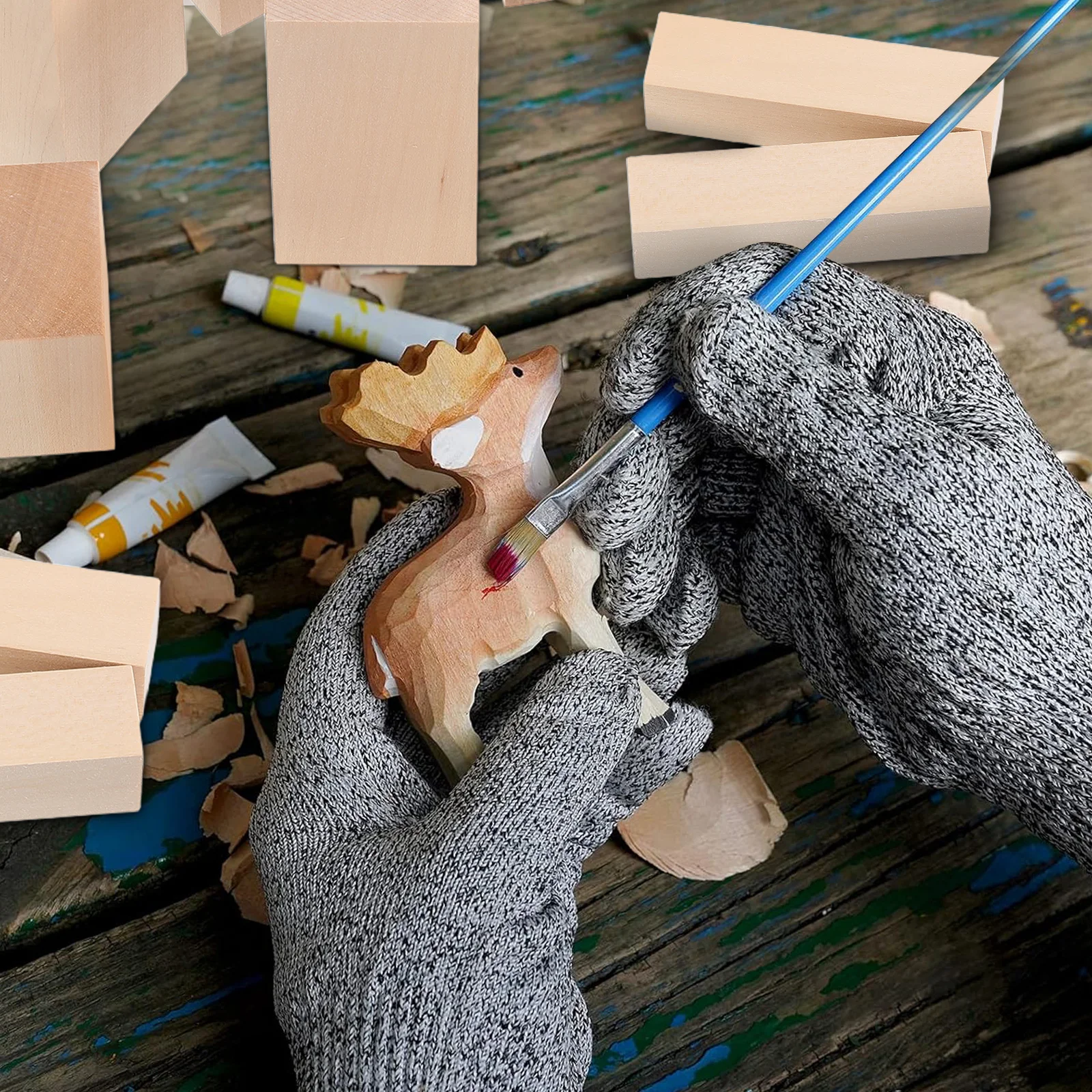 

13Pcs Basswood Carving Blocks Smooth Texture for Detailed Woodworking Projects Beginners DIY Craft Basswood Carving Blocks