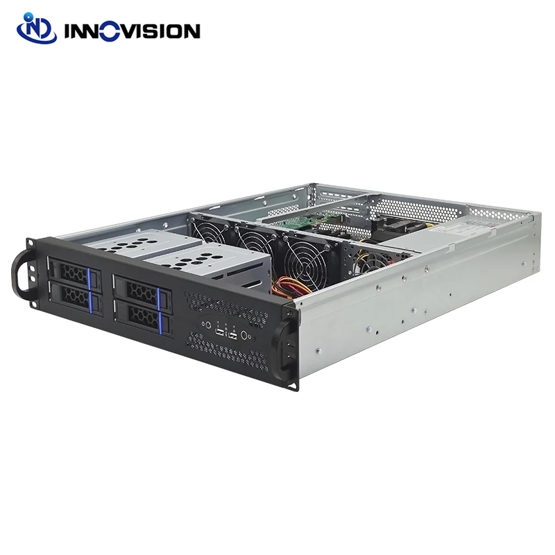 Imagem -03 - Hotswap Rack Mount Server Case com Slot de Expansão Horizontal 2u 4bay Suporte a Placa de Rede Gpu Novo Flexível