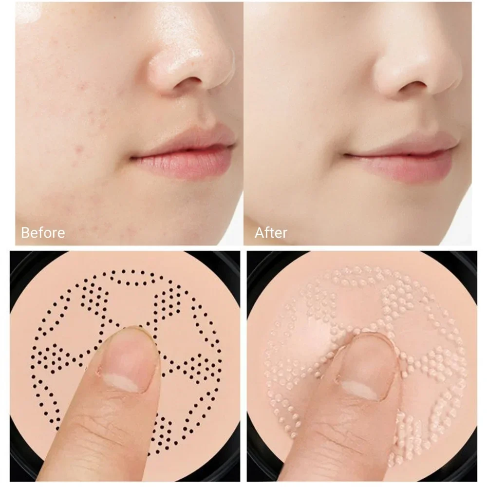 Krim BB, kosmetik riasan dasar krim CC, Concealer Foundation Pencerah Pelembab dengan Puff bubuk bantalan udara kepala jamur