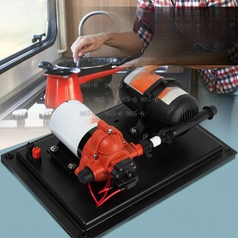 3.0GPM diaphragm pump equipped with pressure tank, 12V water supply system, quiet stable operation and comfortable water flow