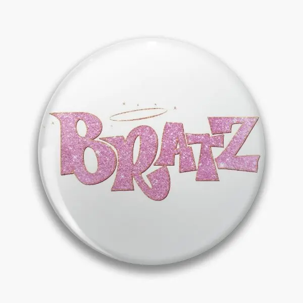 Pink Glitter Bratz  Soft Button Pin Lover Cute Fashion Brooch Metal Badge Clothes Cartoon Hat Creative Lapel Pin Collar Funny