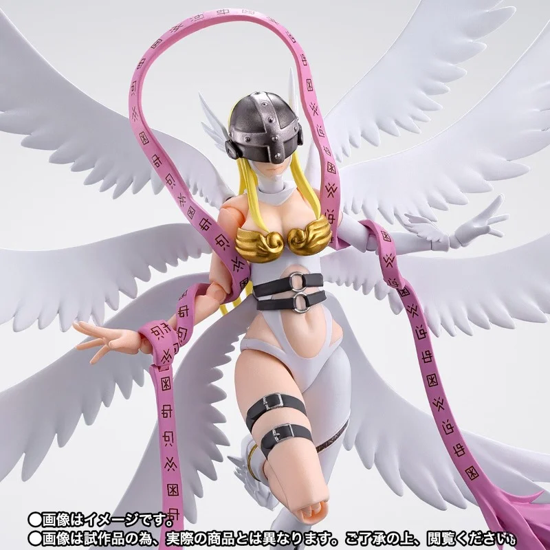 Bandai Original Genuine Digimon Adventure Angewomon S.H.Figuarts 15cm Assembly Models Action Figures Collections Toy Xmas Gifts