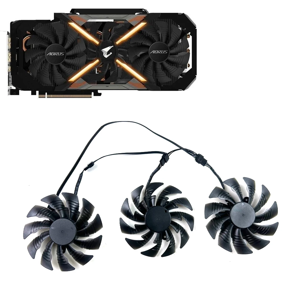 Cooling Fan 95mm 4pin T129215BU PLD10015B12H For GIGABYTE AORUS  GTX1070 1080 1080 Ti Xtreme Edition 11G Graphics Card Fans