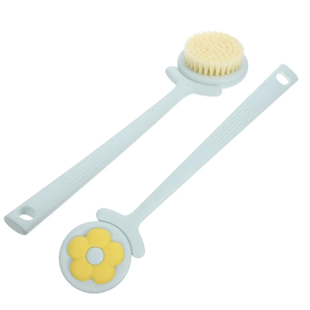 

2Pcs Flower Bath Brush Long Handle Soft Bristles Back Scrubber Exfoliating Body Scrub Shower Sponge for Smooth Skin