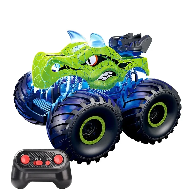 RC Dinosaur Truck Toys Electric RC Cars Toys With Light & Sound Spray Remote Control Dinosaur Car For Boys Kids