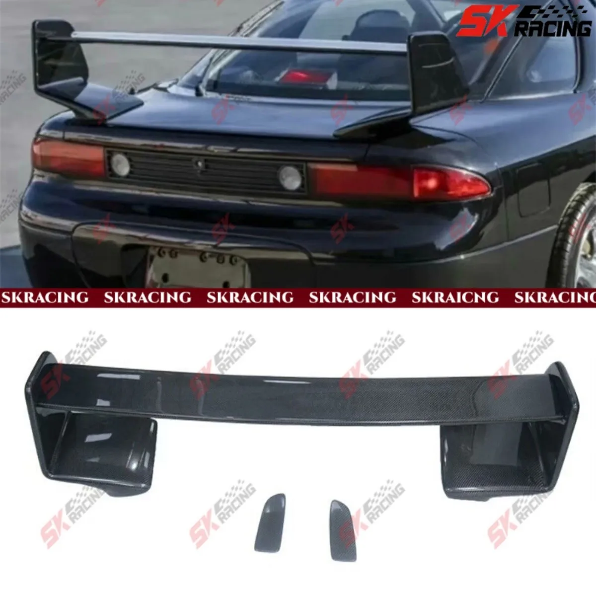 

Подходит для Mitsubishi 3000GT 94-99 из углеродного волокна/неокрашенного FRP, задний спойлер багажника, крыло