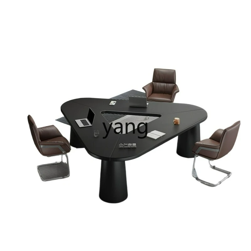 

LTT modern simple baking paint conference table multi-person special-shaped negotiation guest desk