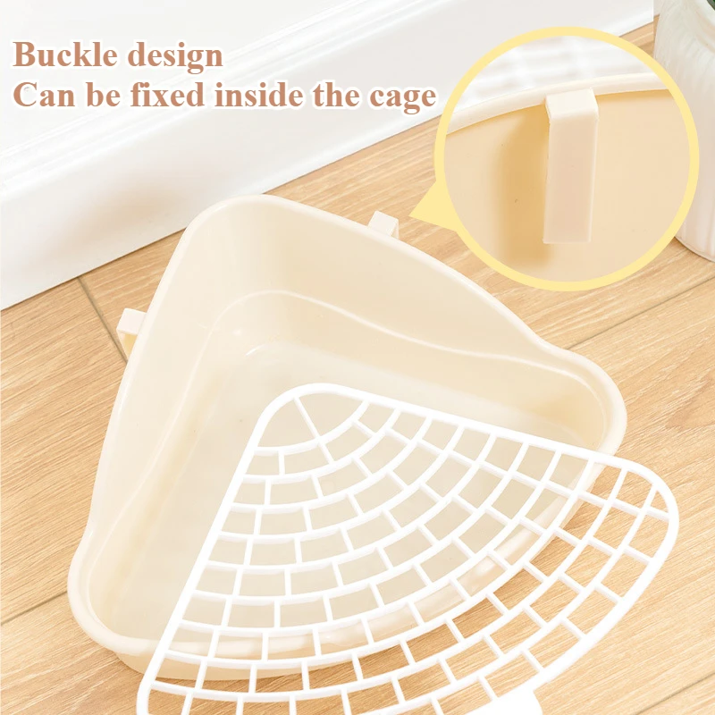 Newly Upgraded High-capacity Non Card Urine Triangle Toilet Mini Urine Basin for Small Pets Dragon Cat Rabbit Toilet Feces Basin