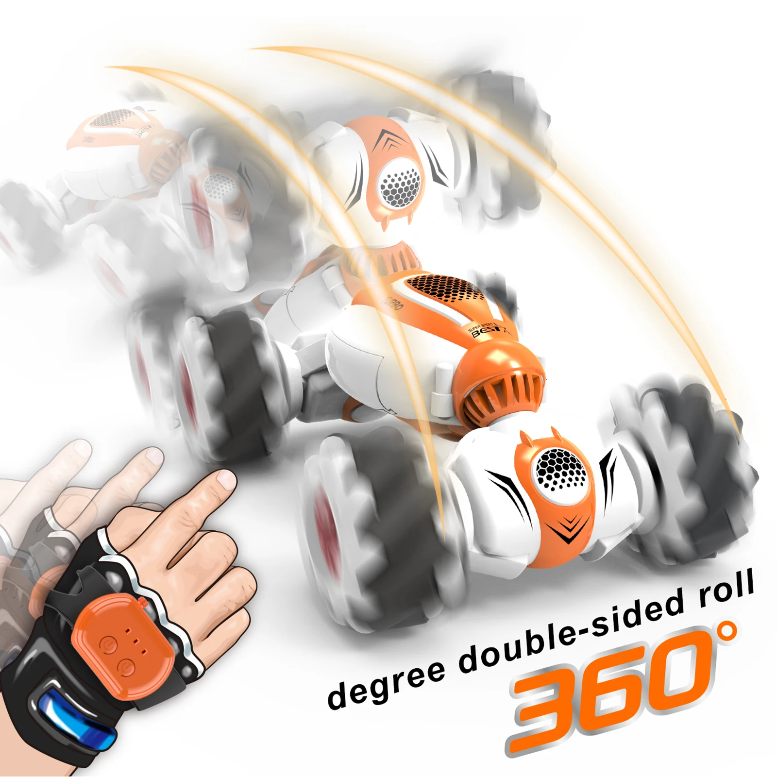 Only Watch for Mini RC Stunt Car Birthday Gifts for Kids Child Cartoon Electric Car Toys Accessories (color random)