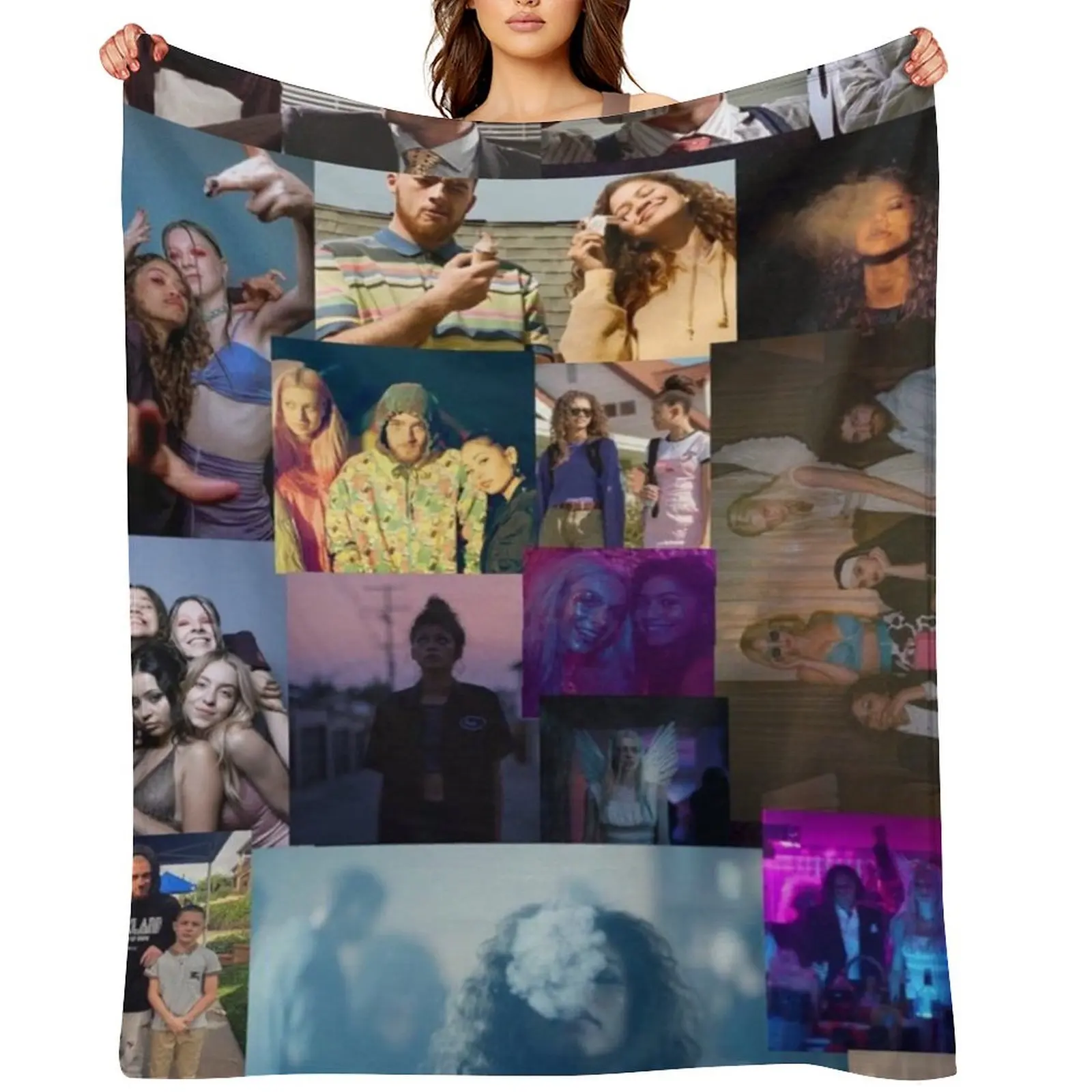 

euphoria Throw Blanket Plaid on the sofa Picnic Summer Beddings Retros Blankets