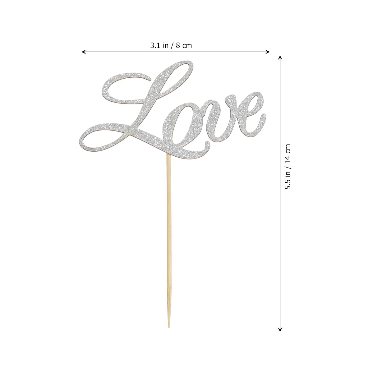 

40 Pcs Cake Insert Love Paper Topper Wedding Cupcake Decor Picks Reusable Creative Birthday Party Food