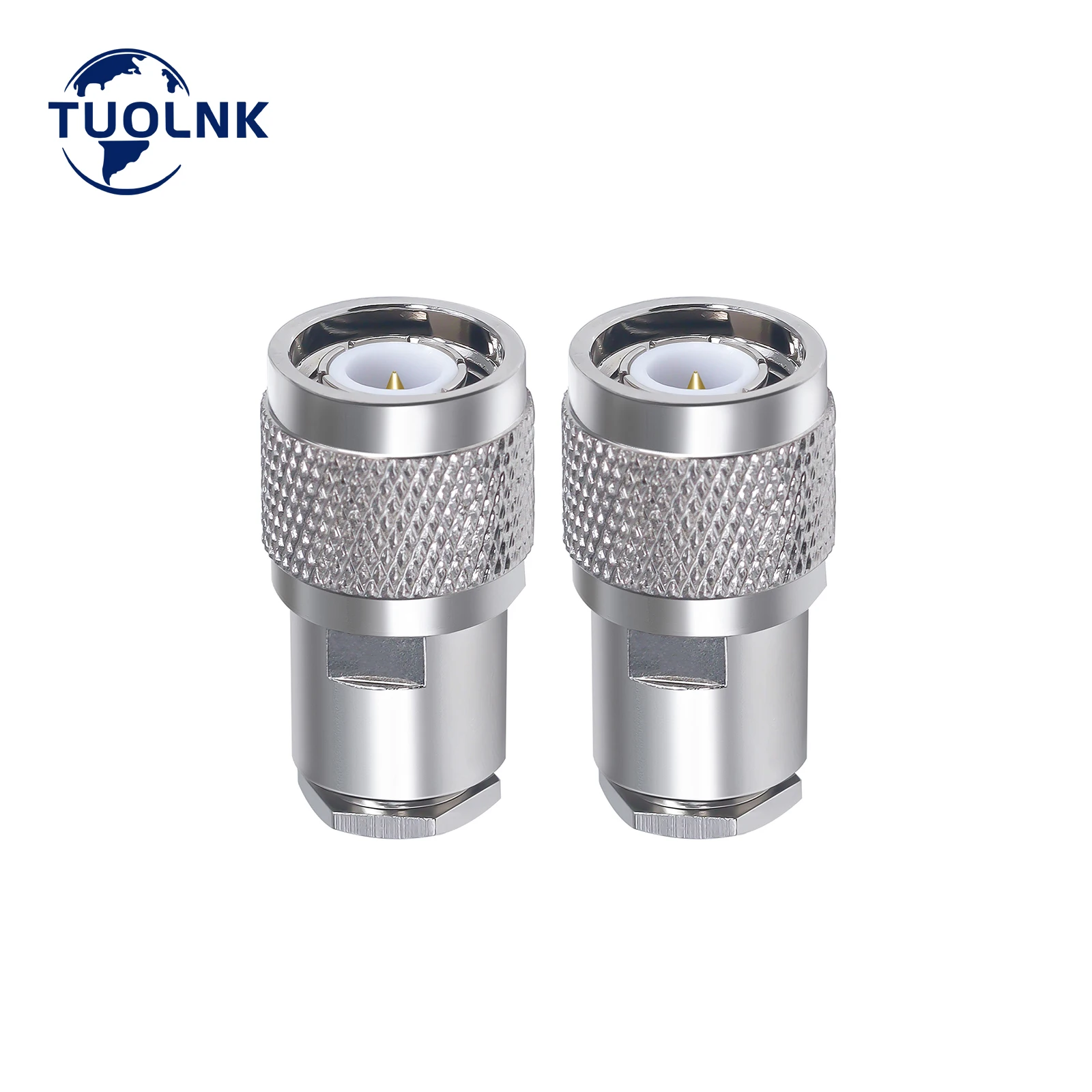 TNC male straight Plug crimp for RG58 RG400 LMR195 RG400 Cable RF Coaxial connector Wire Terminal 2PCS