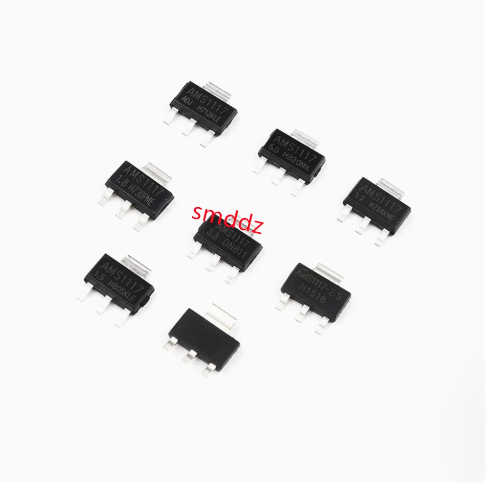 100pcs / Voltage regulator chip LDO SOT-223: AMS1117-1.2 AMS1117-1.5 AMS1117-1.8 AMS1117-2.5 AMS1117-3.3 AMS1117-5.0 AMS1117-ADJ