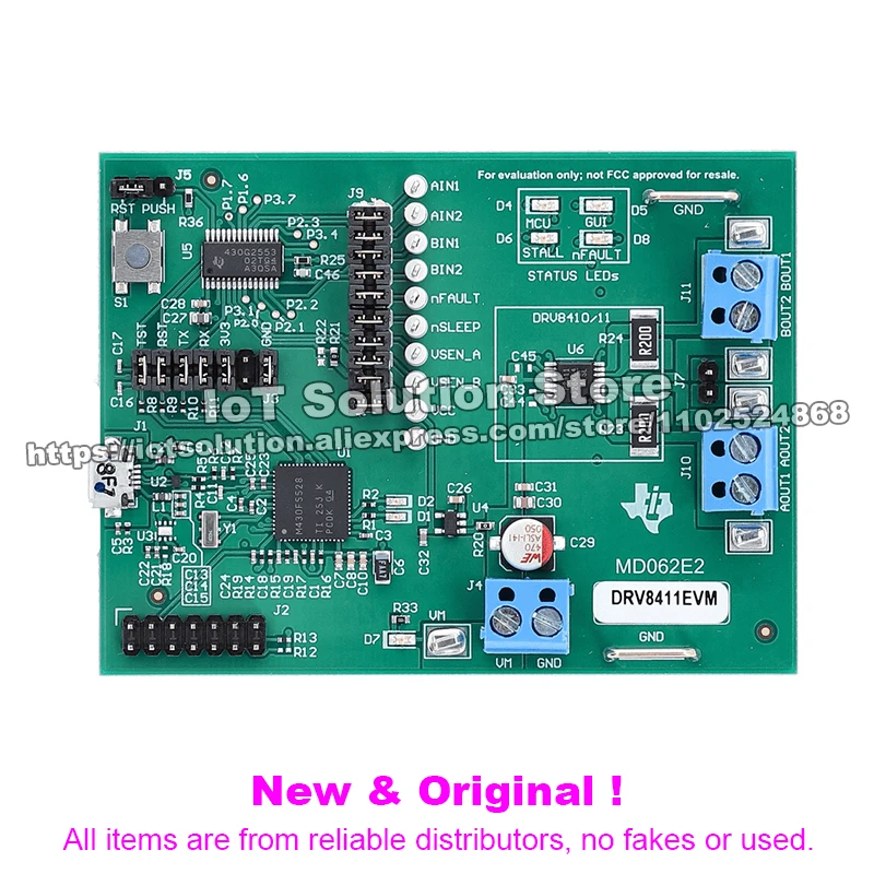 DRV8411EVM DRV8411 evaluation module dual H-bridge motor driver with current regulation