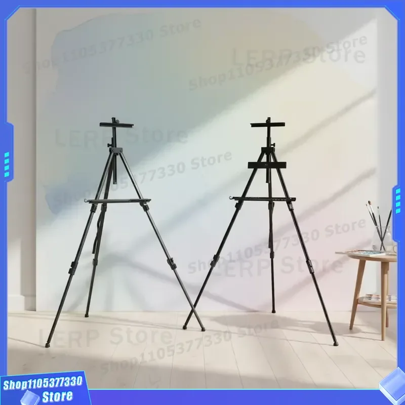 Portable Metal Art Easel Adjustable Height Foldable Tripod for Watercolor Painting Outdoor Travel Sketching Stand Lightweight