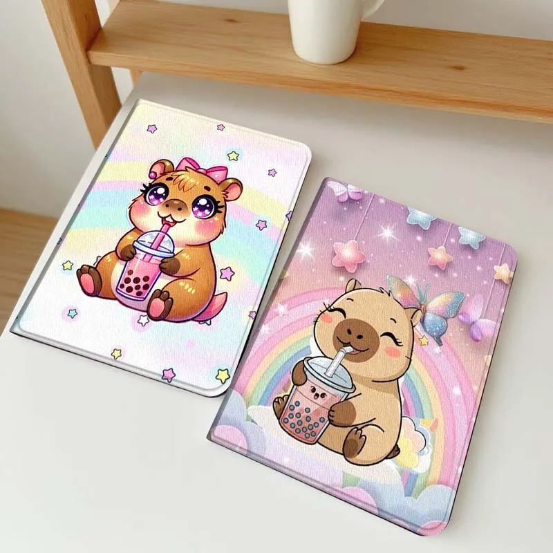 

Cartoon Cute Capybara Popular Gift For Samsung Galaxy Tab A7 A A8 A9 A11 S6 S11 10.1 10.4 10.5 Inch Lite PLus Soft Tablet Case