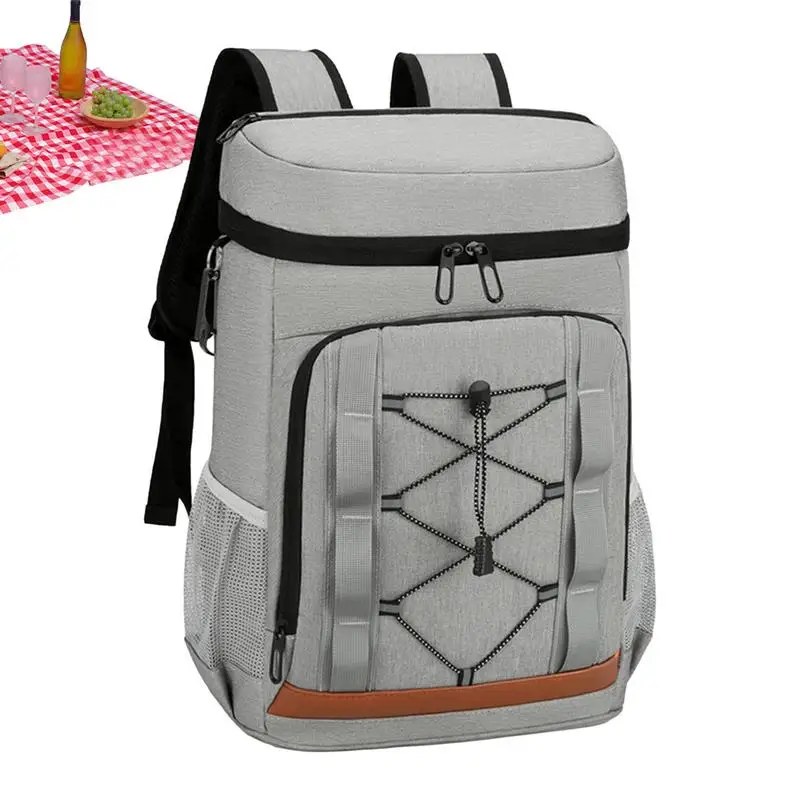 

Insulated Lunch Backpack For Men Lunch Bag Insulated Double Layer Bag Waterproof Ice Chest Backpack Cooler Bag For Travel Beach