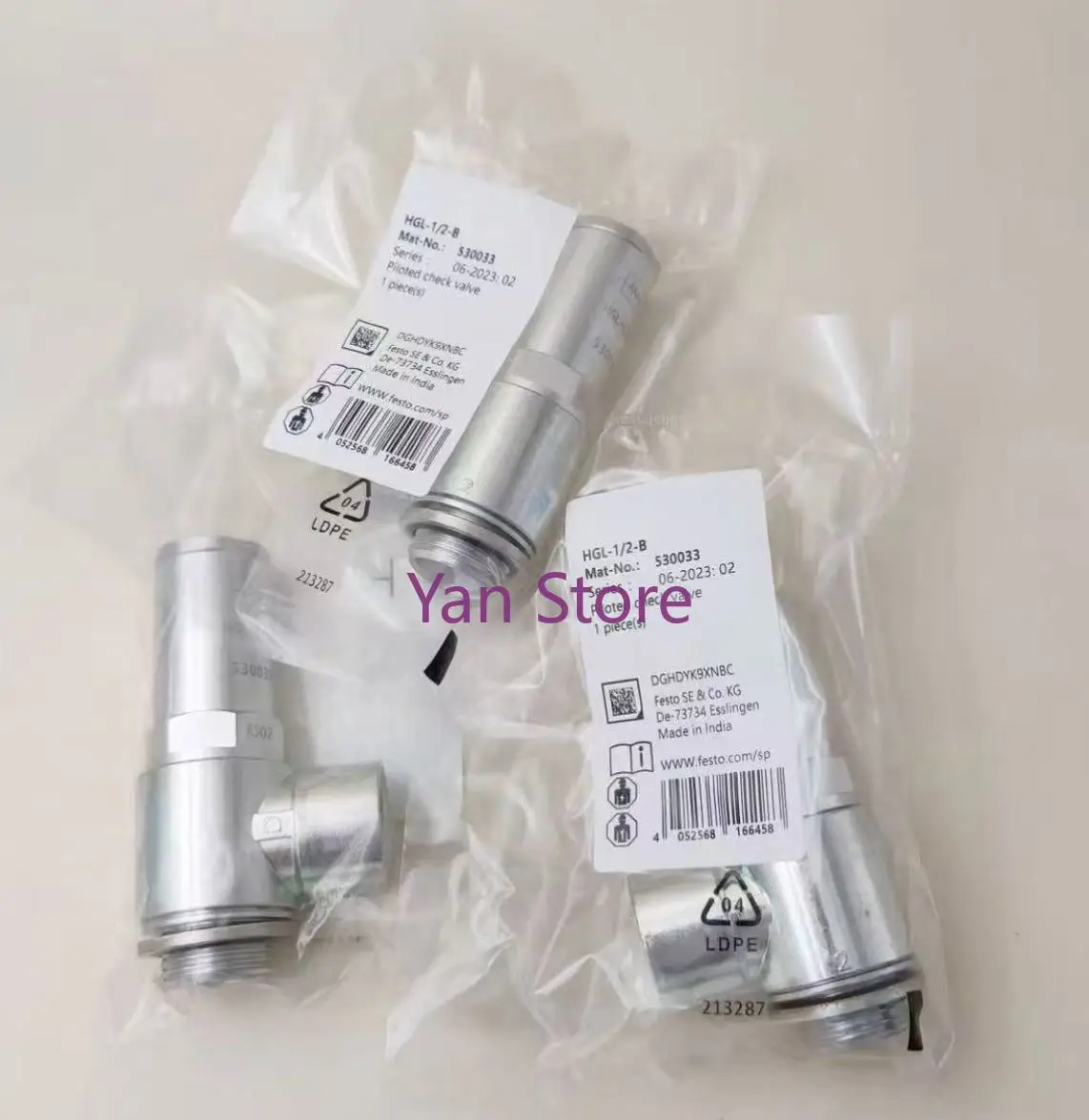 Original Pilot Operated One-way Valve HGL-1/8-B 530030  530031 530032 530033 530039  HGL-1 8-QS-6 530040