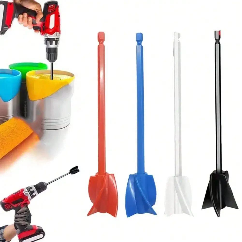 Epoxy Resin Mixer Drill Attachment Paddle Mixing Head for Paint Resin Liquid Stirring Tool with Drill Chuck Adapter Efficient
