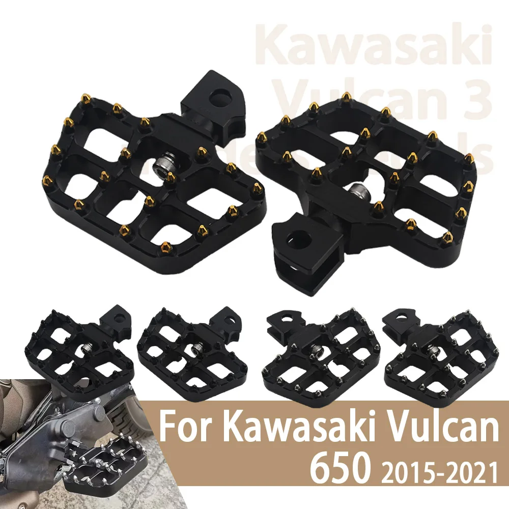 

Motorcycle Front Footrest Adjustable Wide Floorboards Rotatable Rider Footboard Foot Rest Pedal For Vulcan 650 VN650 2015-2021