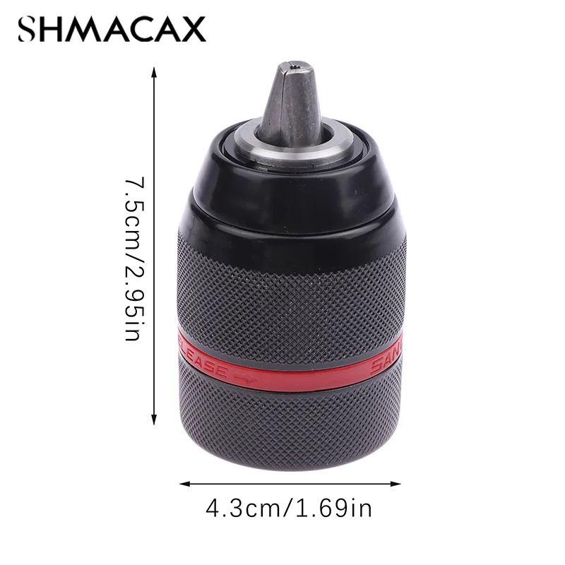 Mandril de Broca Keyless para Múltiplos Fins, Metal Sem Fio, Auto Apertado, 13mm