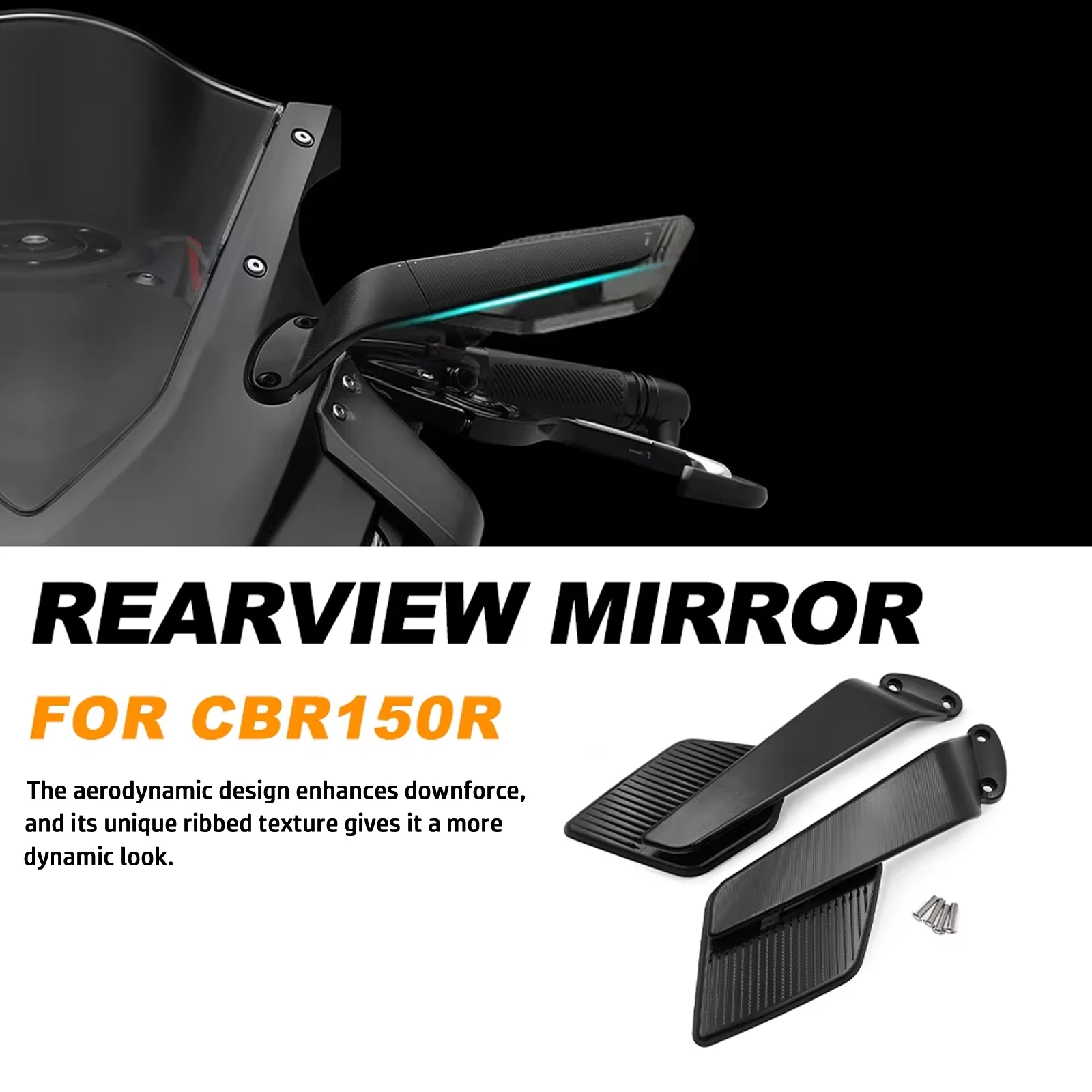 

CBR150R Rearview Mirror For Honda CBR 150R 2018-2025 Motorcycle Stealth Sport Winglet Mirror Kits Adjustable Stealth Mirrors