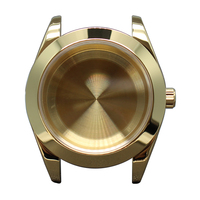 Gold pvd Water Resistant Case 36mm 39mm Luxury Watch Case Sapphire Glass For NH35 NH36 NH34 NH70 Miyota8215 28.5mm Dial Explorer