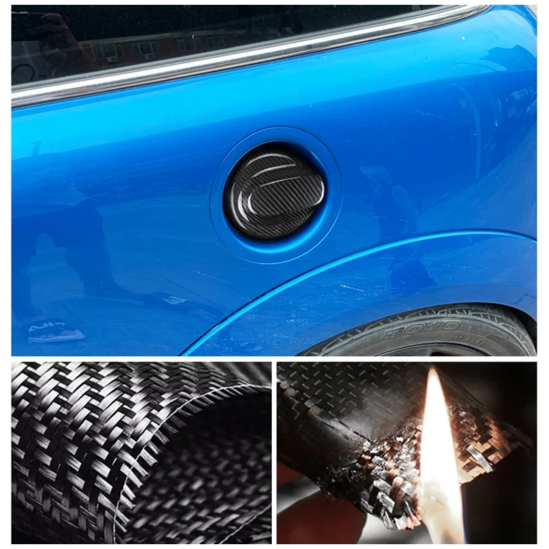 

T48C_for Mini Cooper S JCW R56 R57 R58 R59 R60 2007-2013 Dry Carbon Fiber Gas Tank Fuel Tank Cap Cover Accessories