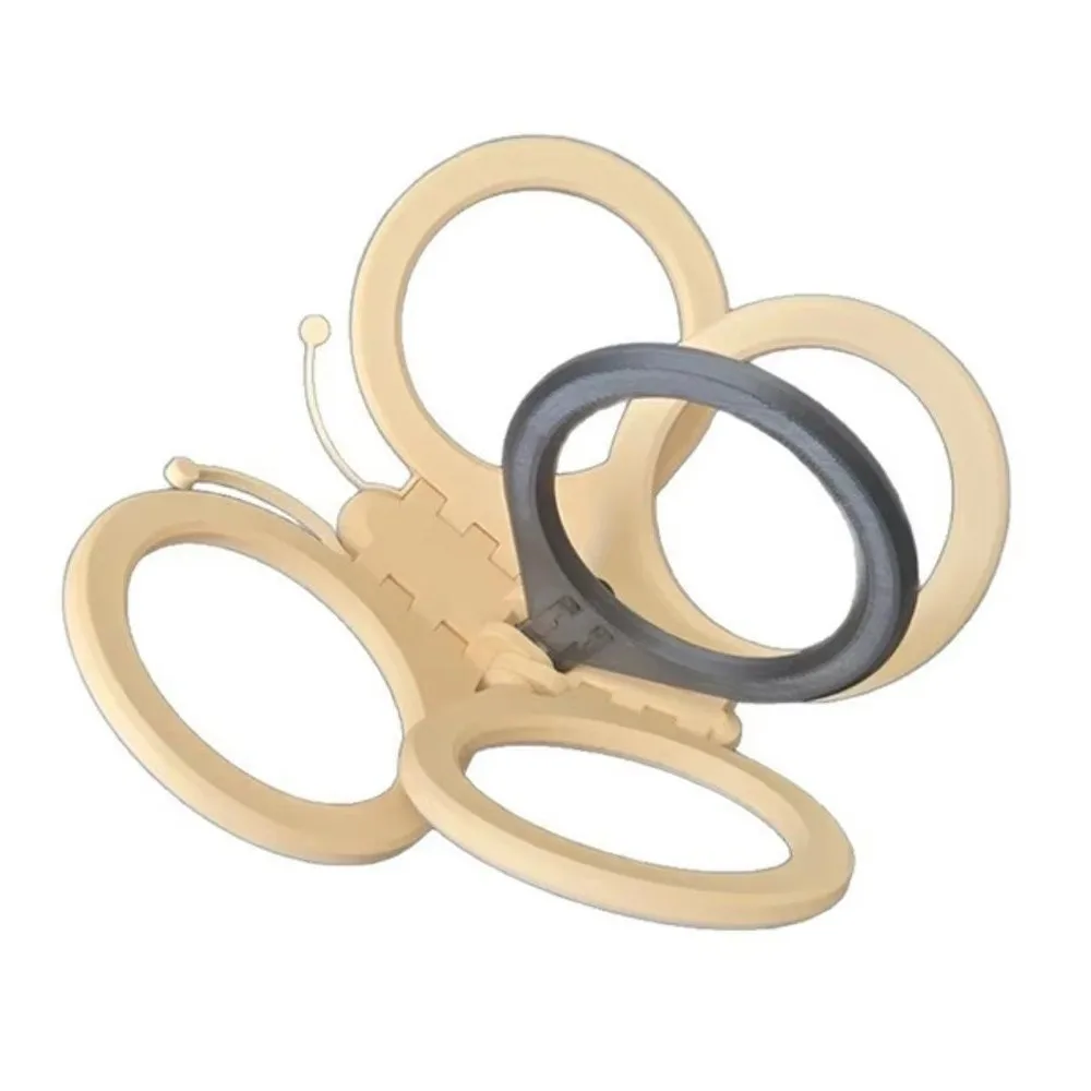Plastic Butterfly Shape Drink Carrier Anti Scalding Reusable Folding Cup Holder with Handle Folding 4-cup Coffee Carrier