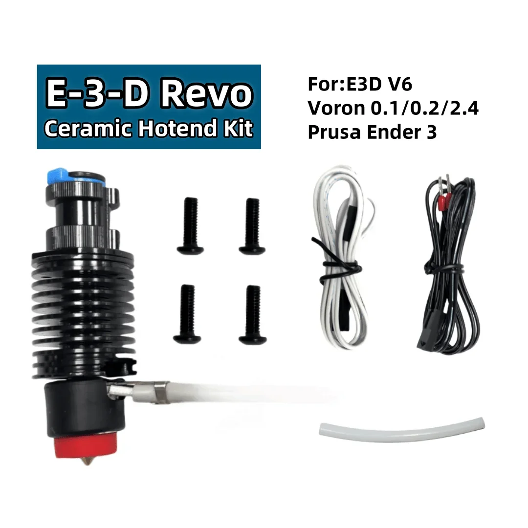 

E3D Revo Керамический комплект Hotend с быстрым нагревом Сердечник нагревателя для Rapid Change E-3-D REVO H2 V2S Ender 3,Pro, V2, Voron Hot End
