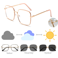 Luxury Photochromism Sunglasses Brand Vintage Sun Glasses Women Men Square Glasses Frame Male Female Sun Outdoor Chameleon UV400