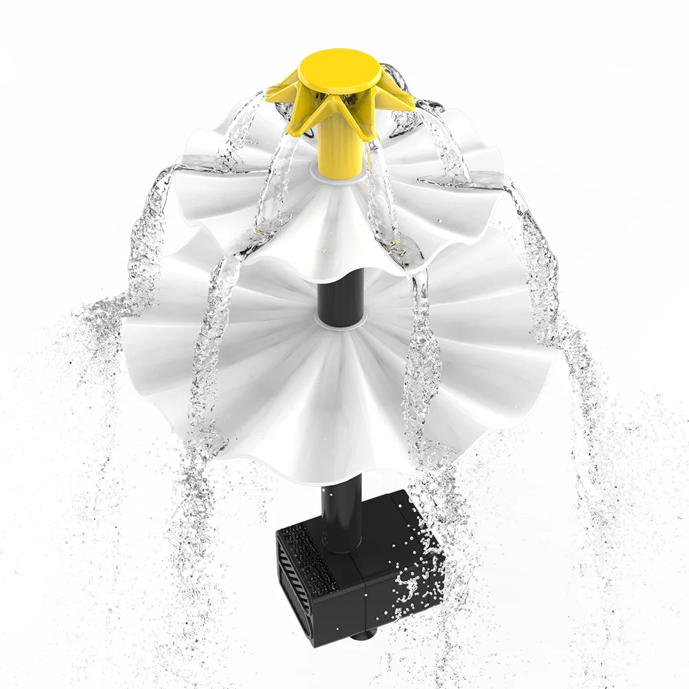 3 طبقات نافورة حمام الطيور الشمسية ث/لوحة طاقة شمسية نافورة ديكور نافورة الماء مع حمام الطيور لتزيين سطح الفناء #6