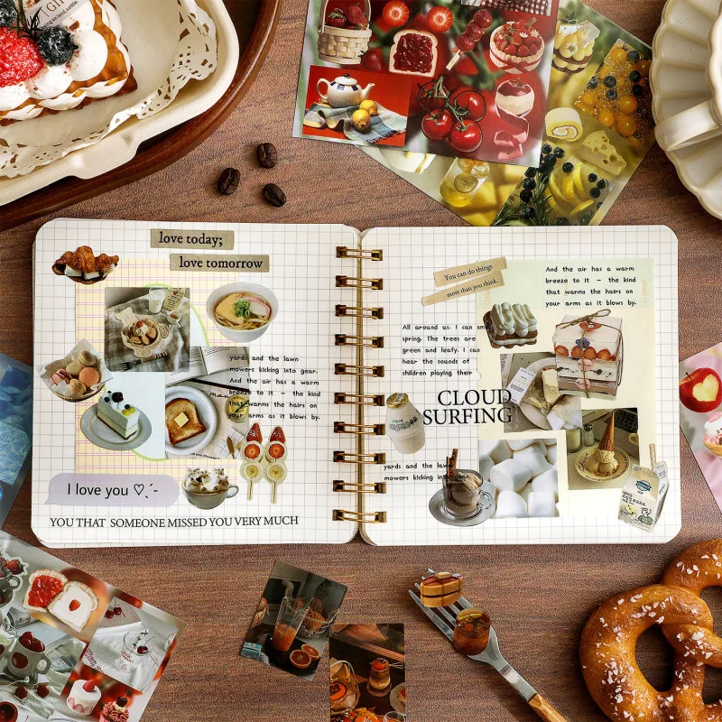 20 sheets/book of retro stickers with different patterns, cultural and creative stickers, vintage grocery store stickers, handma - view 4