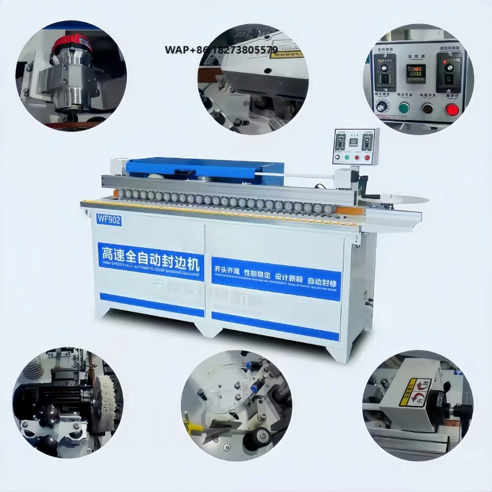 Best Seller WF902 Full Automatic Woodworking Wood Furniture PVC Melamine Veneer Corner Rounding Trimming Edge Banding Machine
