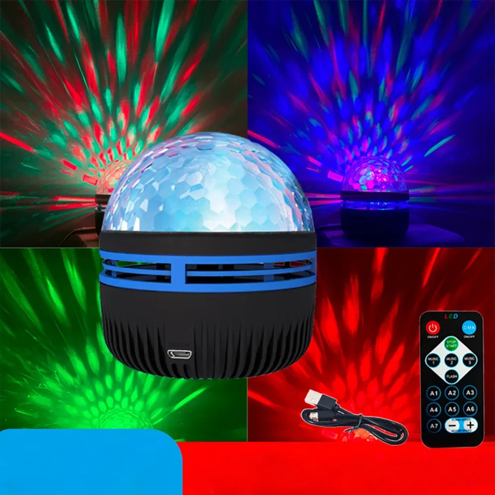 DC5V LED Nightlights Starry Sky LED Galaxy Projector USB Aurora Lamp 7 Modes Colorful Remote Control Bedroom Party Decoration